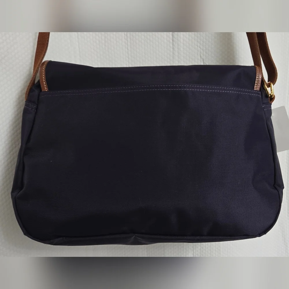 EUC Longchamp Vintage Navy Le Pliage Messenger Cross Body Bag